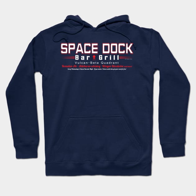 Space Dock Bar & Grill  (Vulcan) Hoodie by Illustratorator